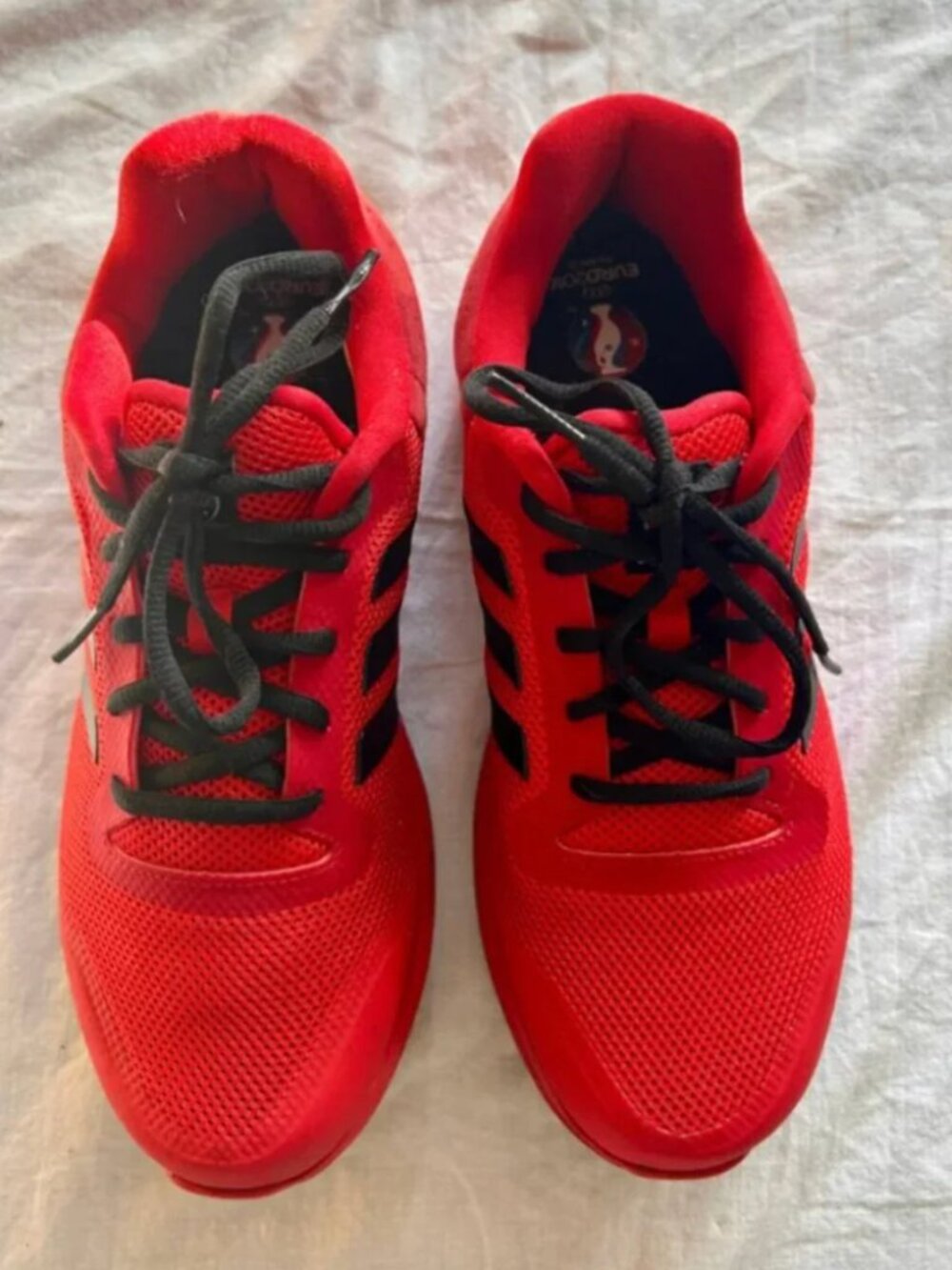 Adidas Bounce EURO 2016 France Running Shoes Red Black US 7.5